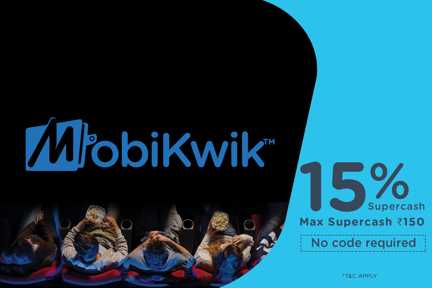 MobiKwik 15% SuperCash On Movie Tickets TicketNew